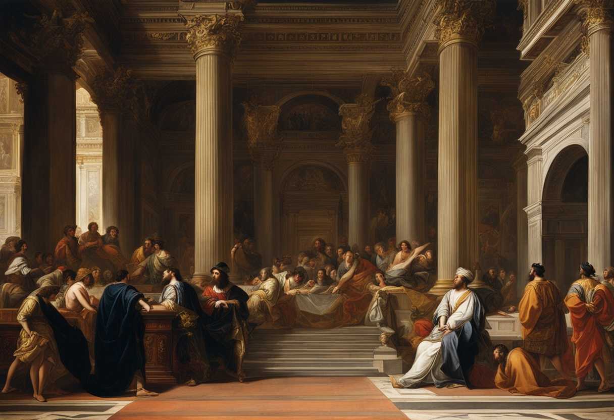 King-Hiram-and-King-Solomon-meet-in-a-grand-opulent-court-exuding-power-and-diplomacy_nysa