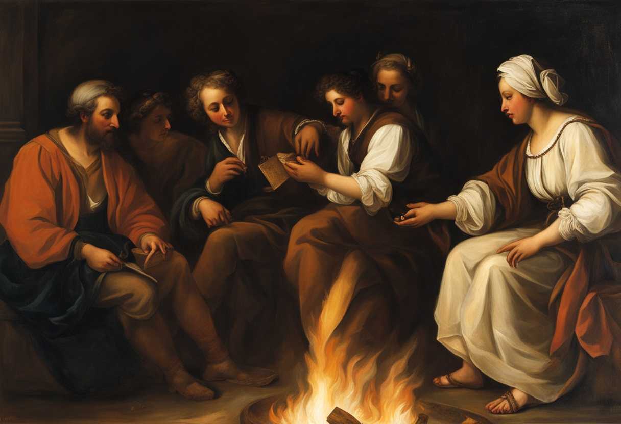 Community-members-gather-around-a-bonfire-sharing-stories-and-laughter-creating-a-strong-sense-of-_dvto