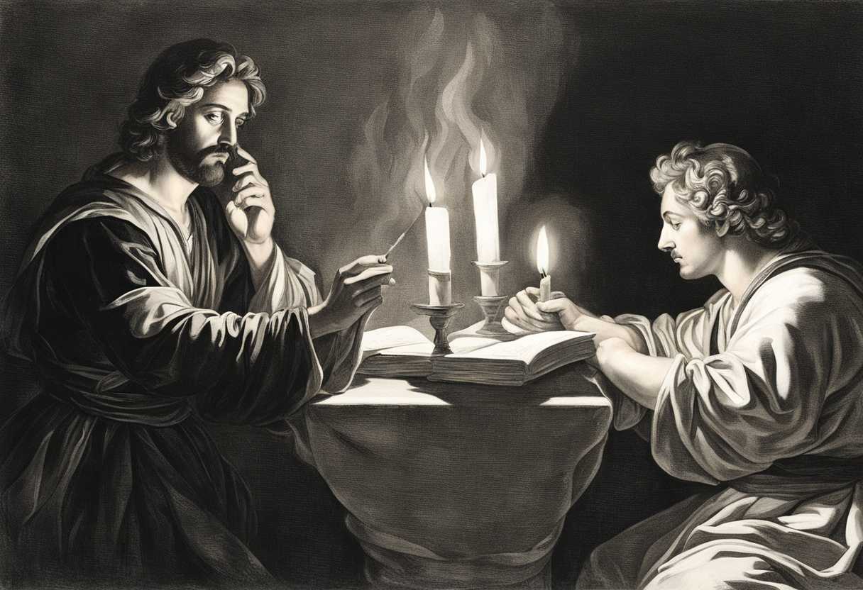 Samuel-and-Saul-in-dimly-lit-room-candle-flickers-commanding-gesture-anticipation-in-frozen-momen_ydej
