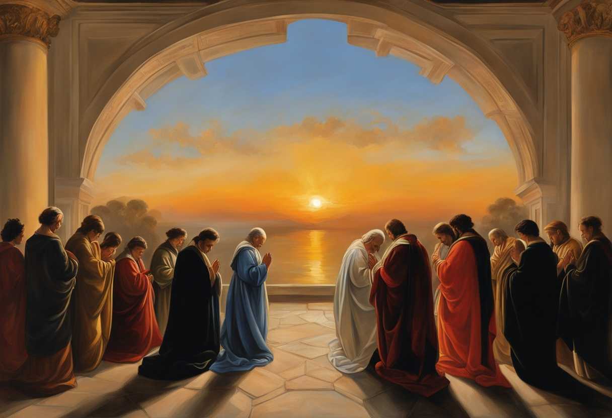 People-in-prayer-circle-at-sunset-heads-bowed-hands-clasped-united-in-faith-and-peace_hlwg