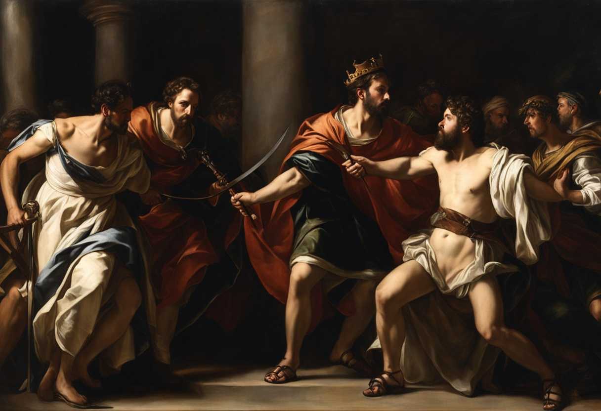 Dramatic-historical-reenactment-King-Saul-Jonathan-Abner-David-in-intense-confrontation-emotion_vsbh