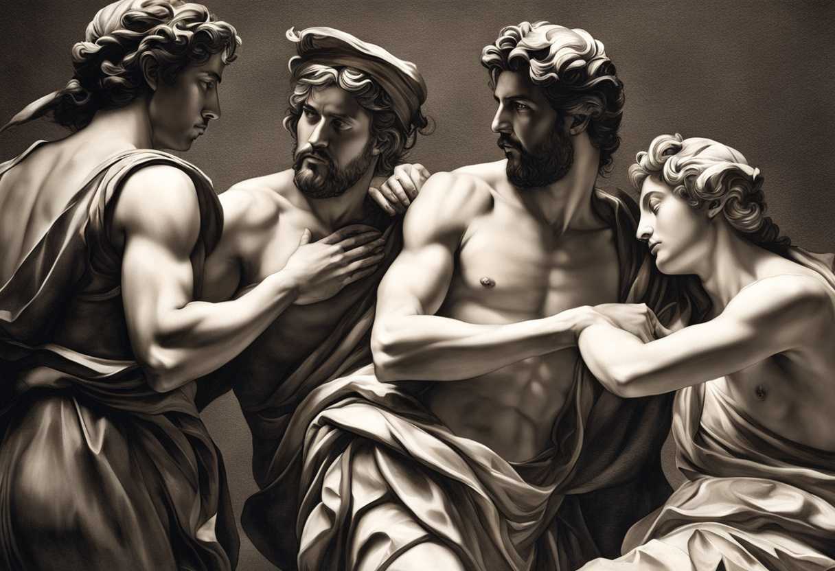 David-and-his-companions-share-a-tense-and-secretive-moment-revealing-complex-emotions-in-shadows_fncn