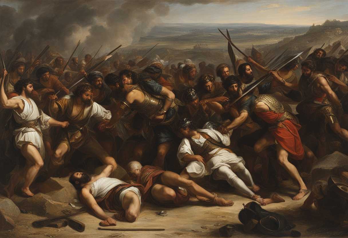 Aftermath-of-battle-on-Mount-Gilboa-Philistines-strip-armor-Jabesh-gilead-retrieves-bodies-for-sol_zvxc