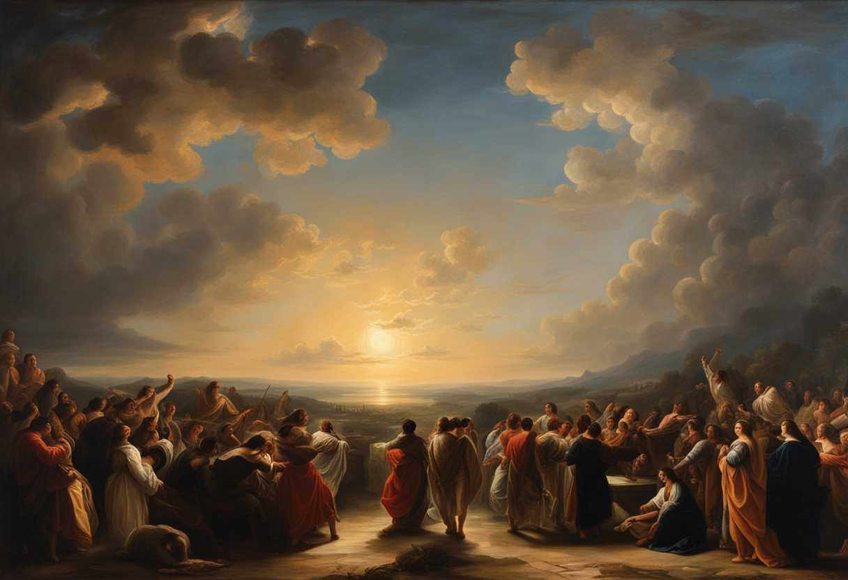 People-gather-under-a-glowing-sky-arms-outstretched-united-in-hope-and-spiritual-connection_vffr