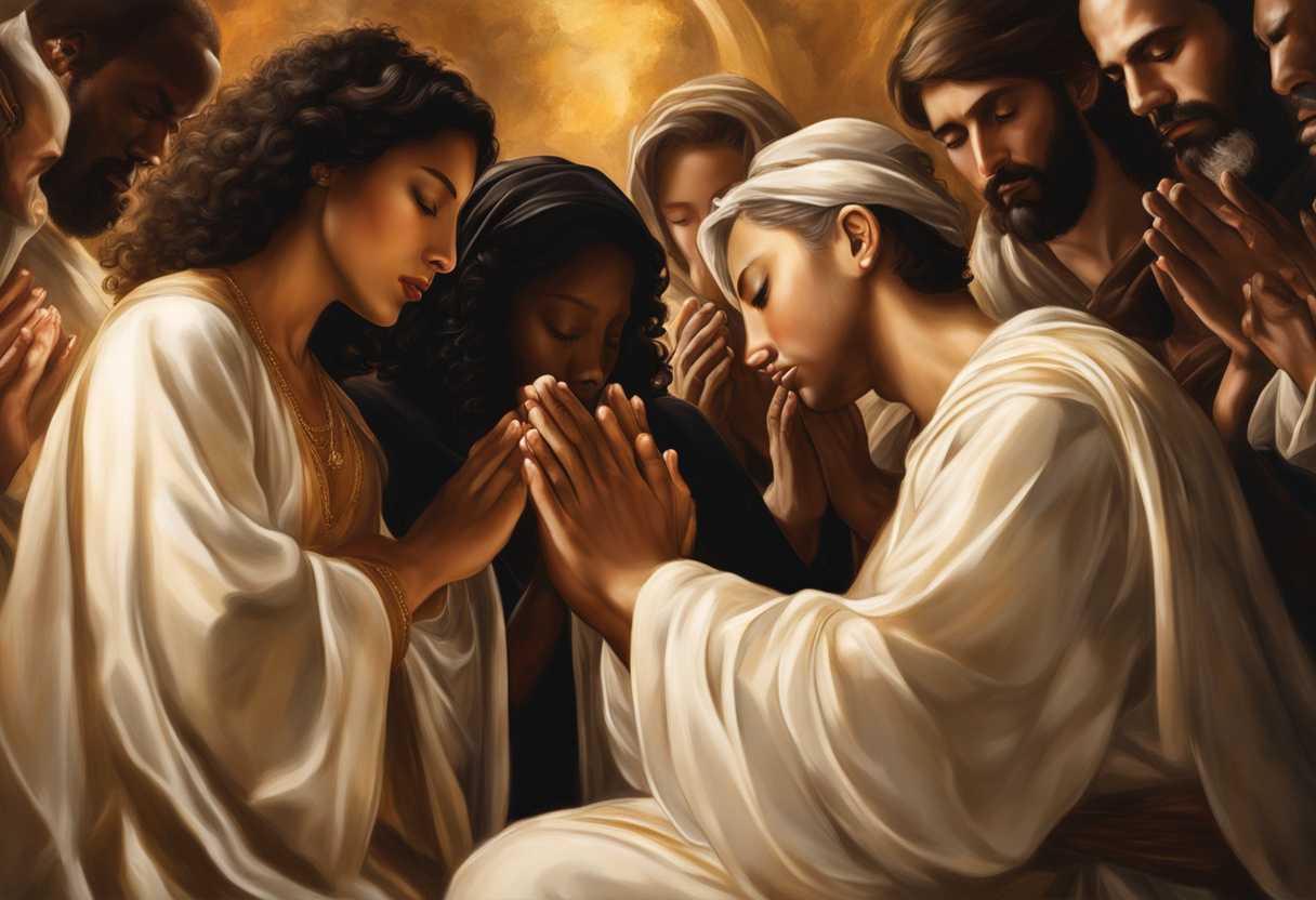 A-diverse-group-in-prayer-hands-clasped-bathed-in-golden-light-united-in-faith-and-love_glqs