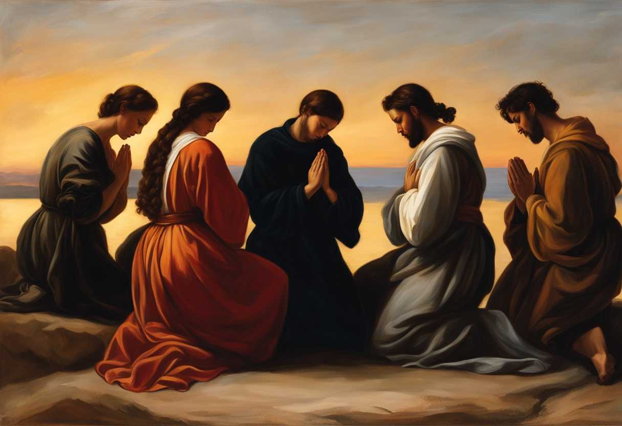 People-in-prayer-circle-at-sunset-heads-bowed-hands-clasped-united-in-faith-and-hope_omqs