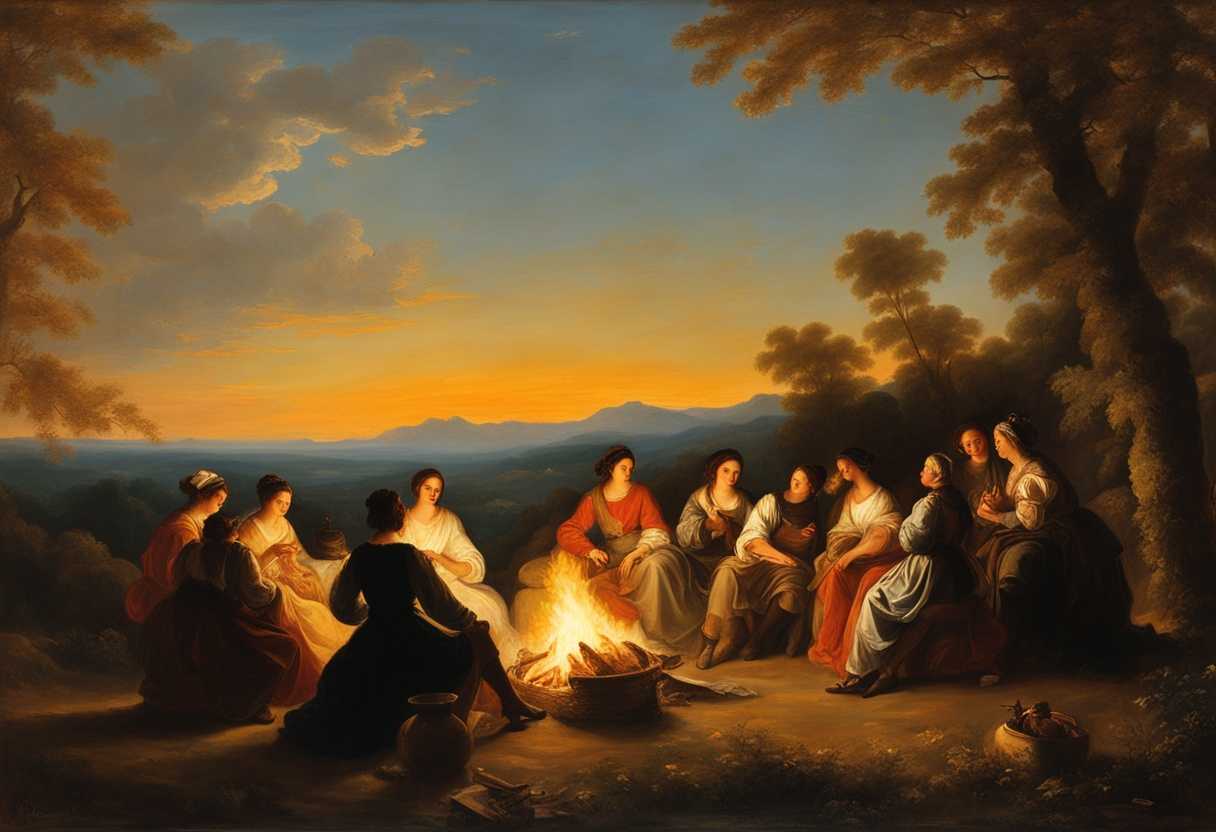 Friends-gathered-around-a-bonfire-sharing-stories-and-laughter-in-the-golden-glow-of-dusk_wqpc