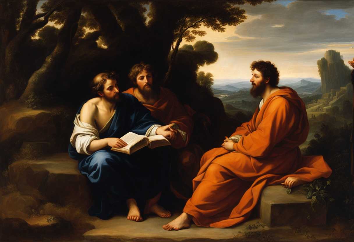 Paul-imparts-wisdom-to-Timothy-in-a-serene-setting-their-expressions-earnest-and-determined_vetx