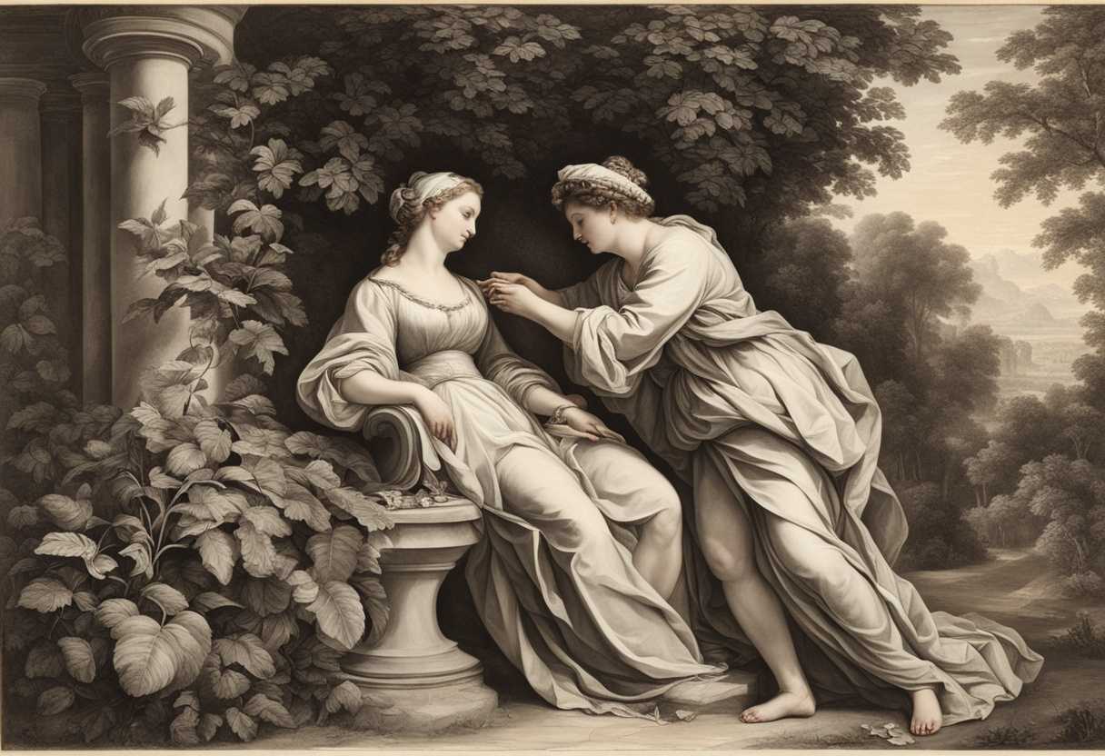 Couple-in-peaceful-garden-touching-leaf-embodying-harmony-balance-and-mutual-respect_kgus
