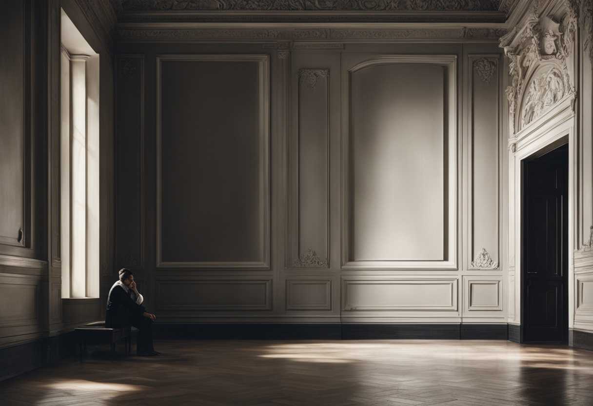 Solitary-figure-in-dim-room-deep-in-thought-surrounded-by-shadows-lost-in-reflection_ciyj
