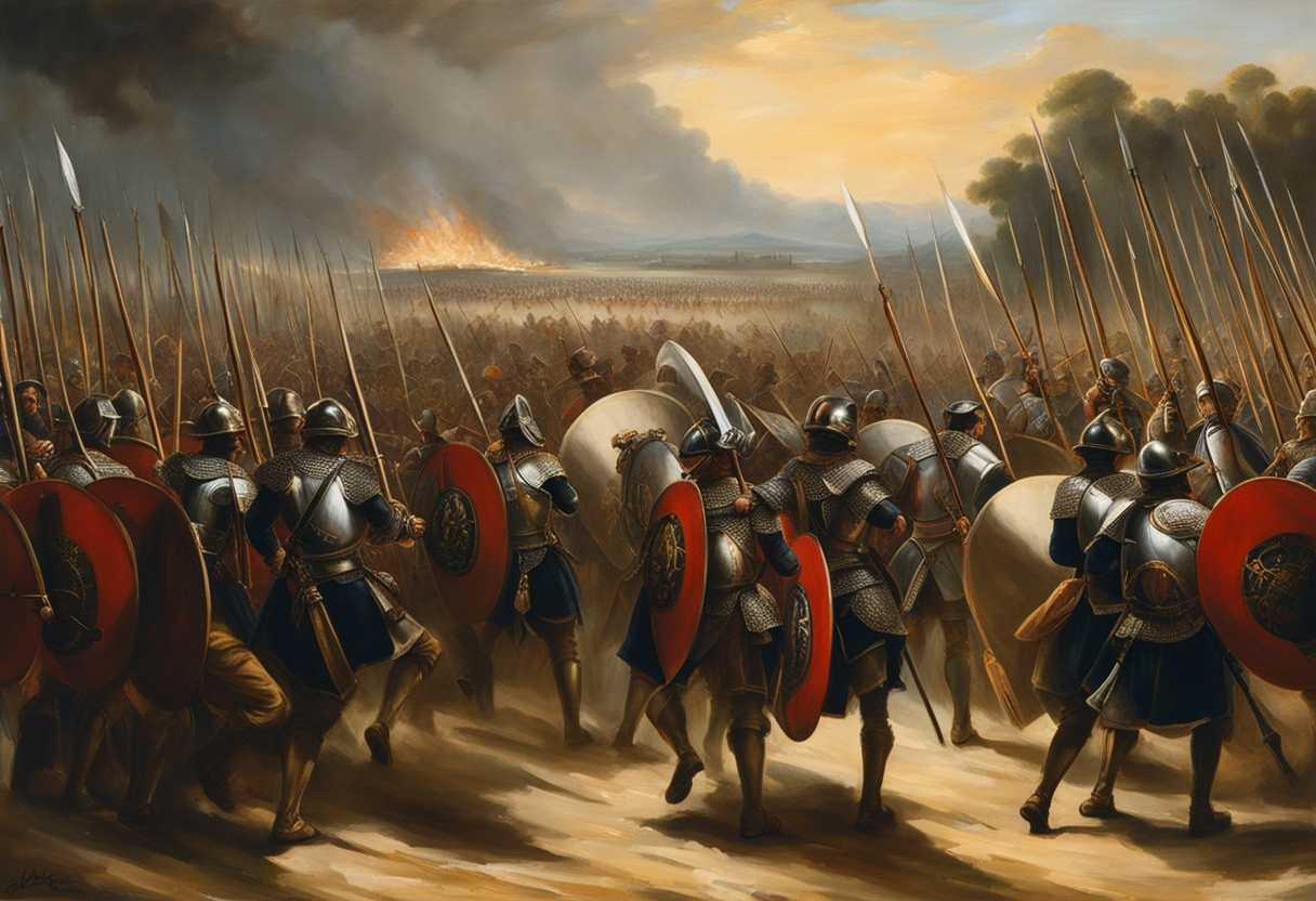 Abijah-and-Jeroboam's-armies-stand-ready-for-battle-tension-high-golden-glow-poised-soldiers_wqsy
