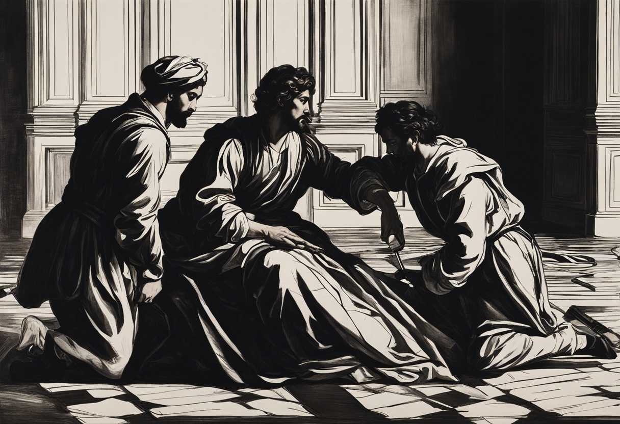 Servants-plot-against-wounded-man-in-dimly-lit-room-tension-betrayal-loyalty-shadows_mahc