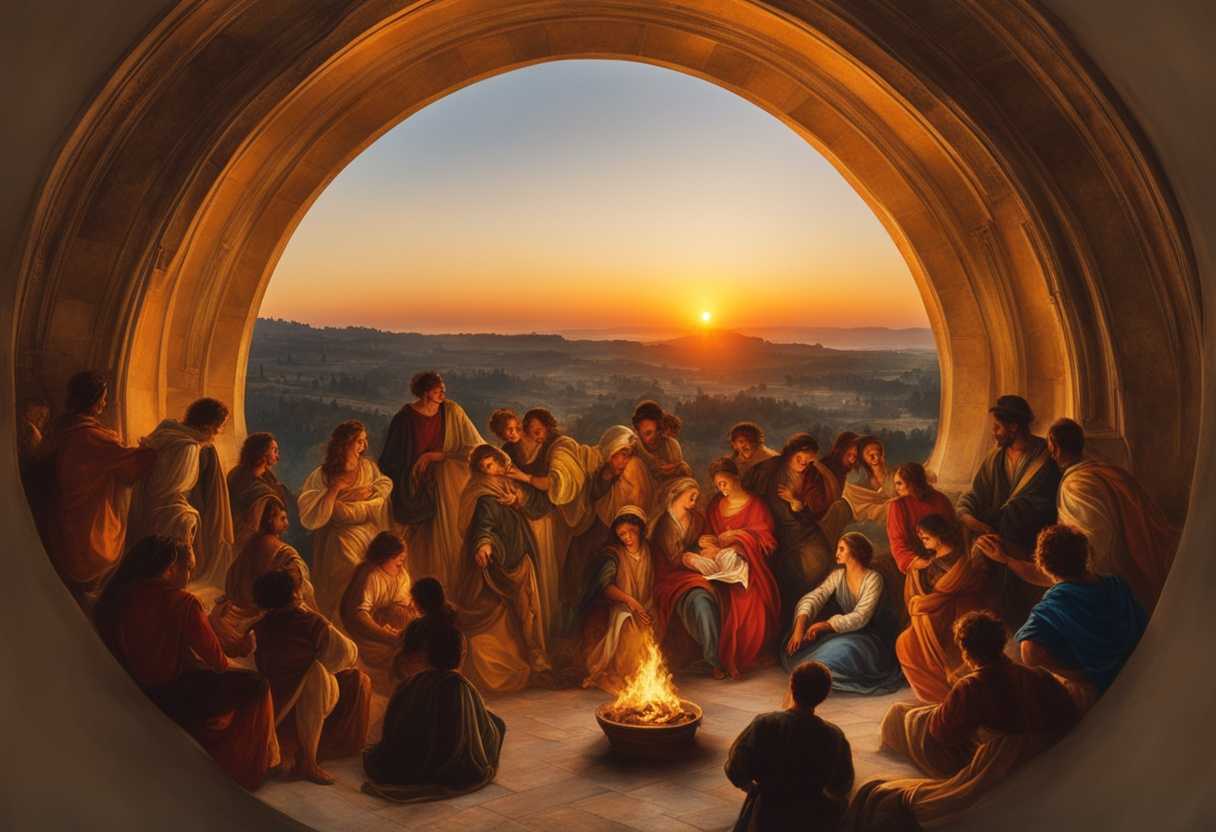 People-in-a-circle-at-sunset-faces-glowing-child-playing-joy-and-warmth-radiating_eeok