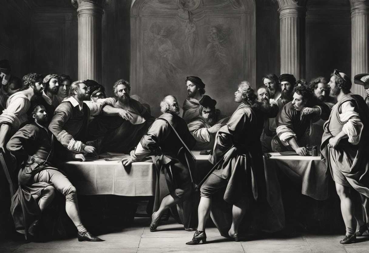 Historical-meeting-of-determined-men-in-unity-one-speaking-passionately-black-and-white-scene_xjew
