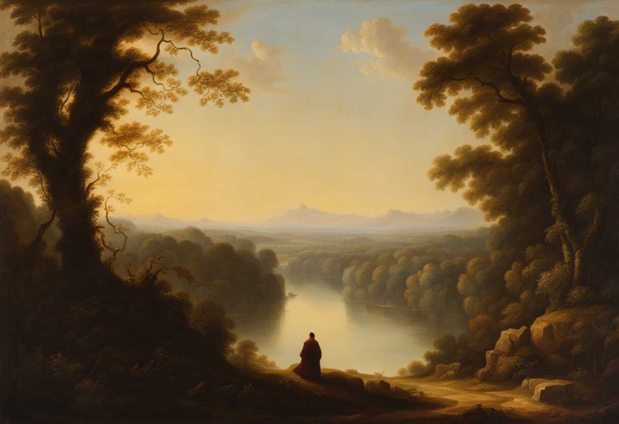 A-lone-figure-stands-in-a-serene-landscape-bathed-in-golden-light-deep-in-introspective-contemplat_fvnl
