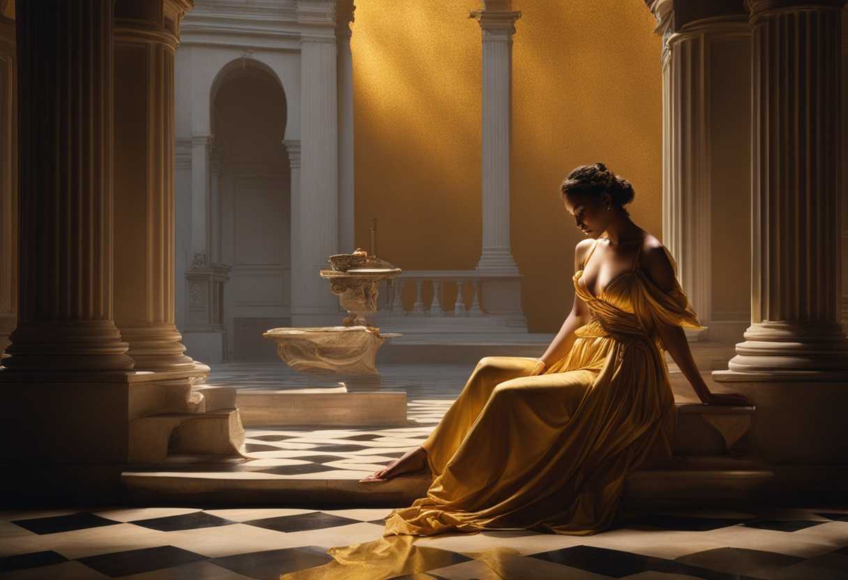 Forbidden-love-between-David-and-Bathsheba-bathed-in-golden-light-capturing-tension-and-desire_sqae