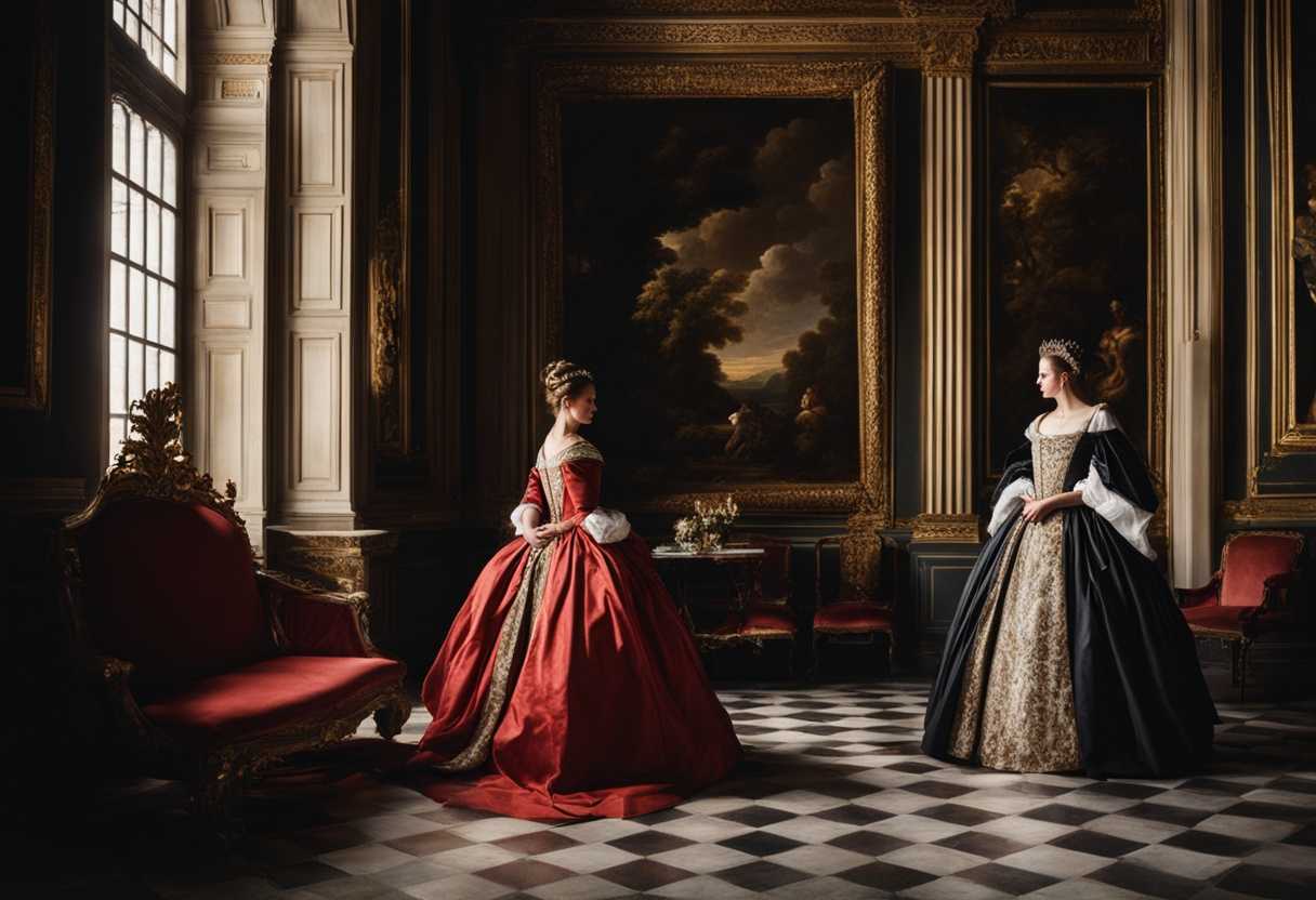 A-princess-and-servant-in-regal-attire-solemnly-isolated-in-a-grand-palace-chamber_ojej