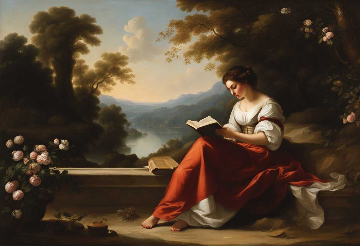Serene-reader-in-peaceful-setting-absorbed-in-book-surrounded-by-nature's-tranquility_zyif