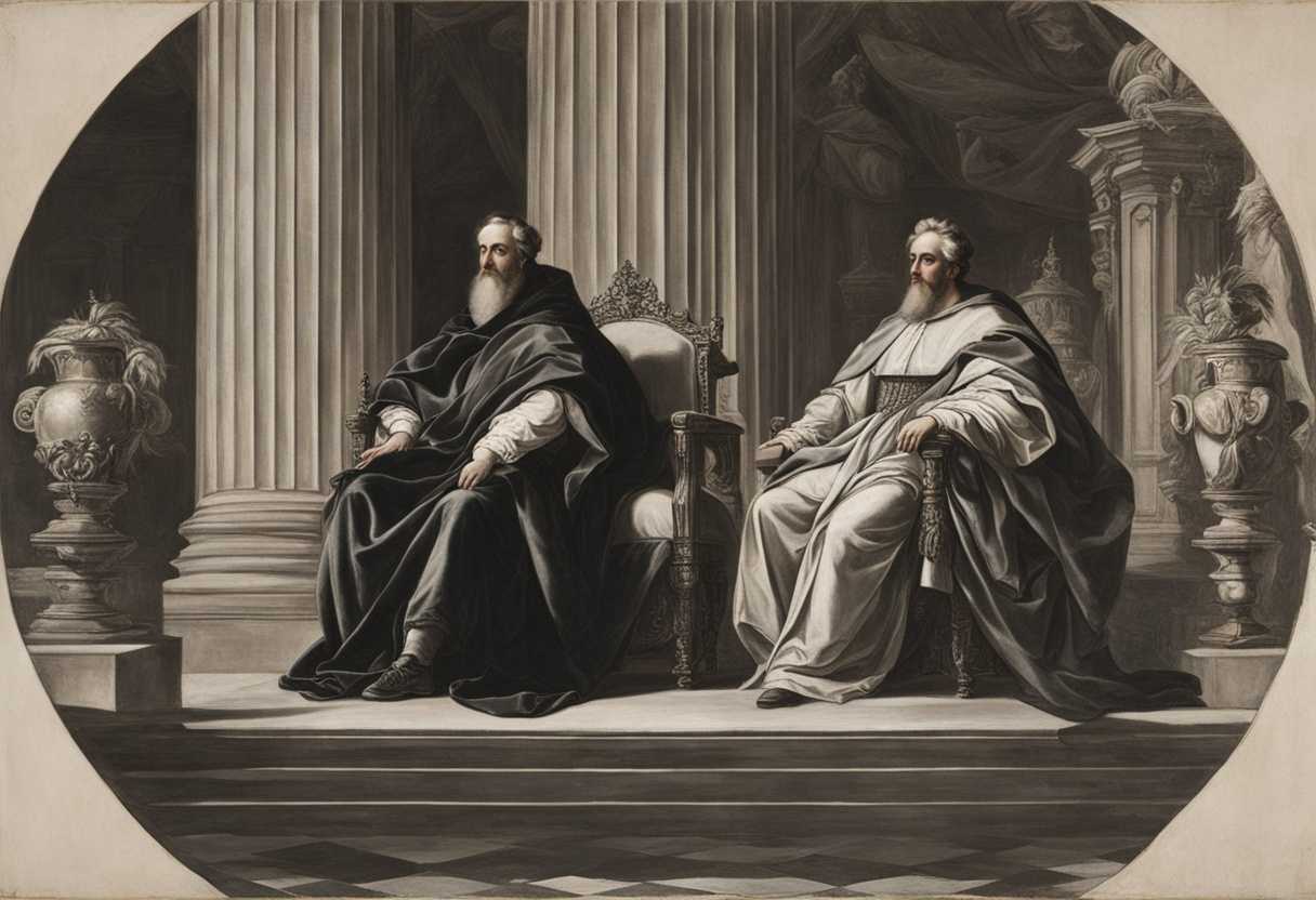A-king-in-regal-attire-sits-on-a-throne-listening-earnestly-to-Prophet-Nathan-under-divine-presence_ivwp