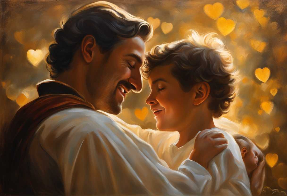 Father-and-son-embrace-in-golden-light-radiating-love-trust-and-admiration-in-a-shared-smile_rszq