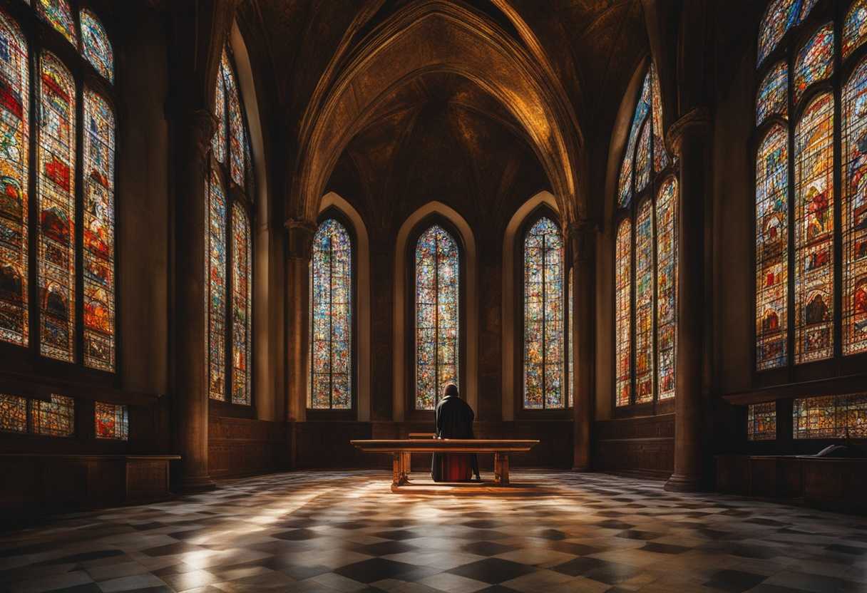 A-person-in-deep-prayer-in-a-serene-religious-setting-with-stained-glass-windows_josz