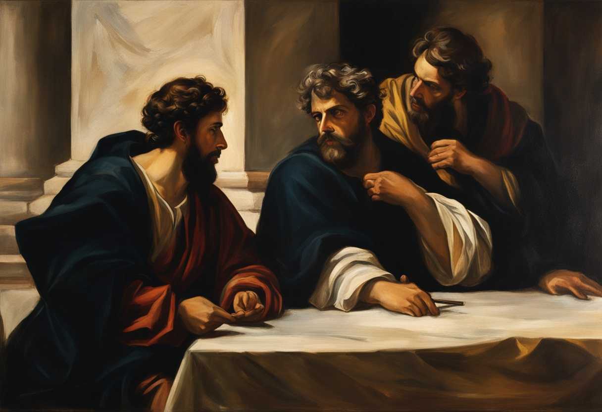 Dramatic-biblical-scene-Paul-and-Thessalonians-in-intense-urgent-conversation-with-concerned-and-_fkuu