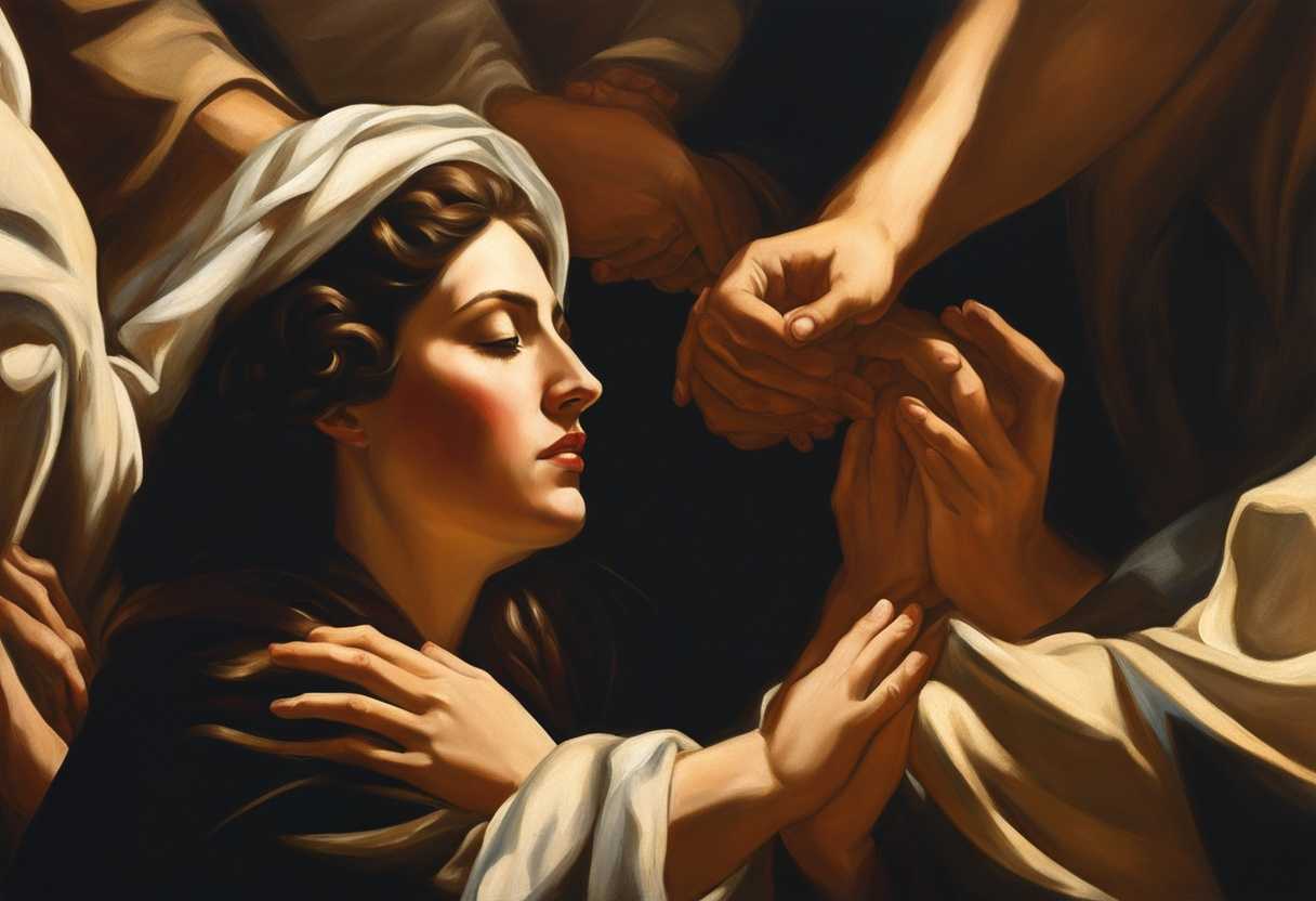 People-in-prayer-circle-heads-bowed-hands-clasped-sunlight-filtering-through-serene-and-genuine_ywlf