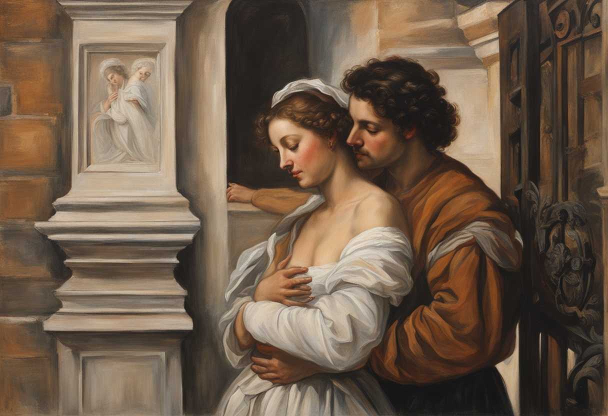 Peter-and-a-woman-embrace-at-a-gate-eyes-filled-with-recognition-and-joy_hphb