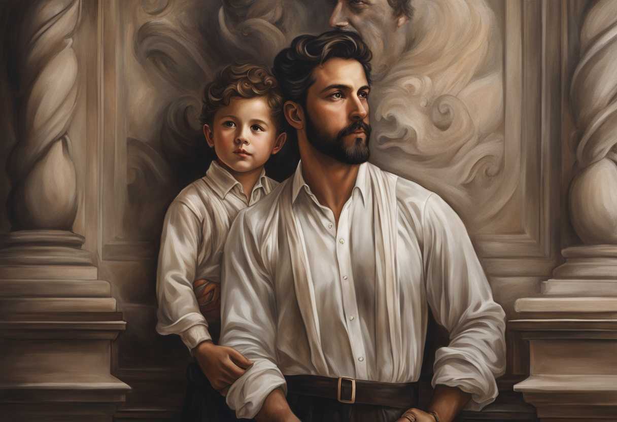 A-father-and-son-stand-side-by-side-exuding-timeless-loyalty-and-pride_sgqi