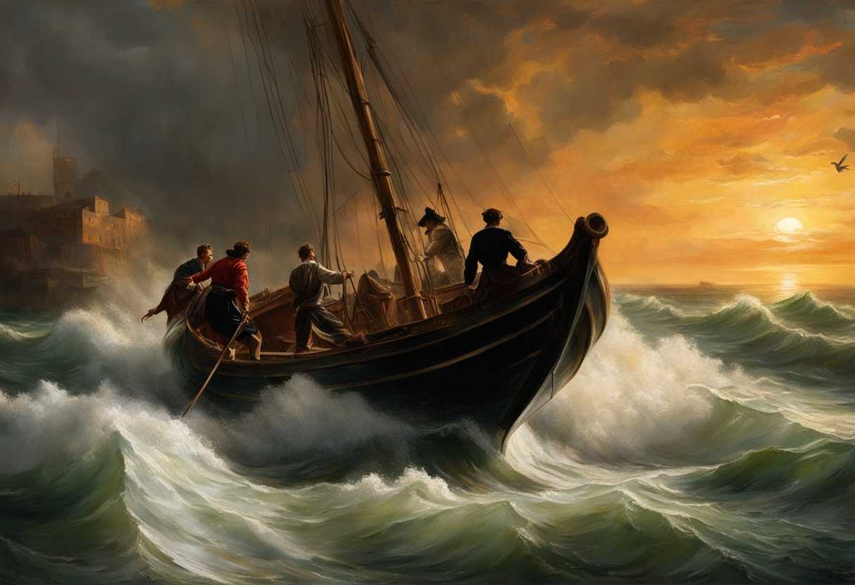 Tense-sunset-boat-confrontation-between-Barnabas-and-Mark-crashing-waves-isolated-dramatic-lighti_alzq