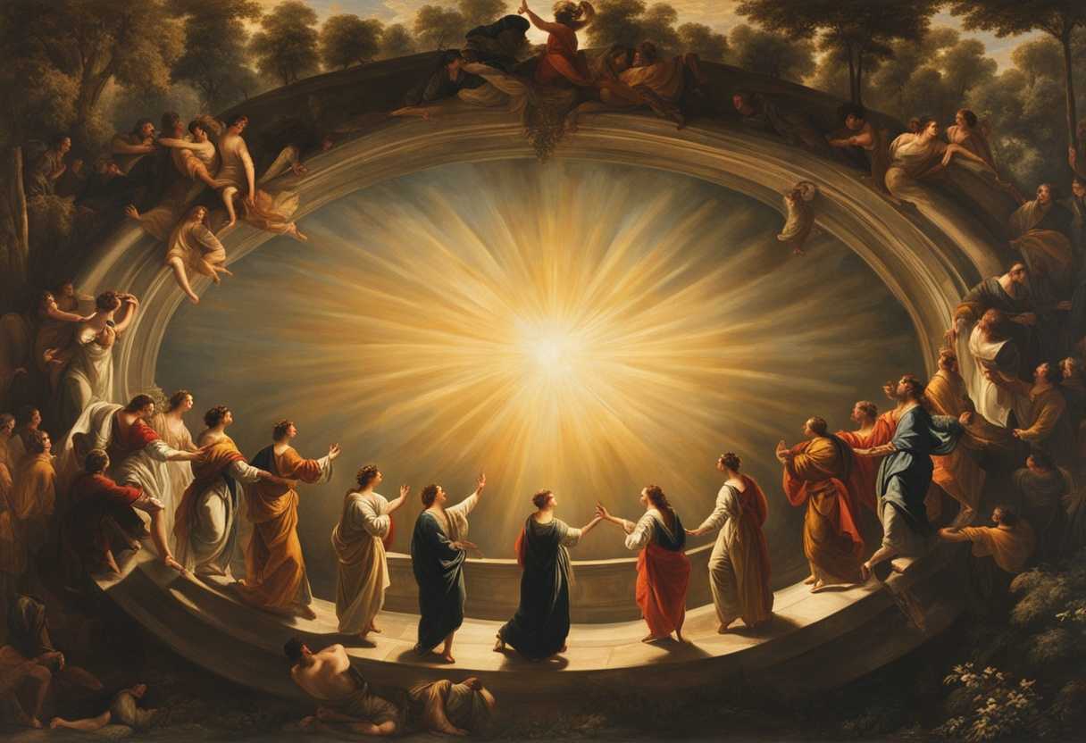 People-in-a-circle-under-sunlight-arms-outstretched-connected-serene-in-nature-expressing-grati_jmoj