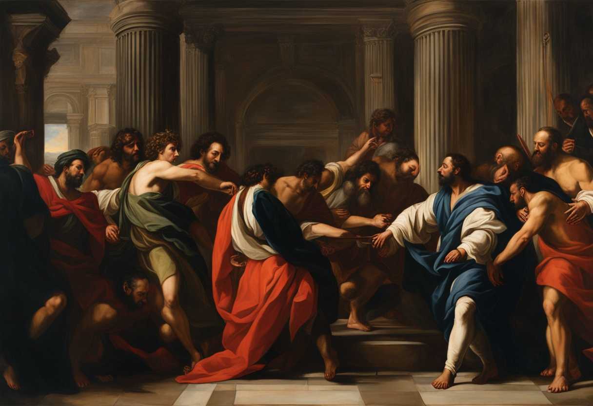 Paul-and-Silas-lead-a-diverse-group-in-powerful-unity-and-faith-creating-a-captivating-and-impactfu_dinx