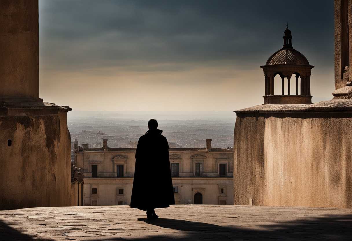 Silhouette-of-person-at-city-edge-framed-by-ancient-walls-embodying-uncertainty-and-determination_whru