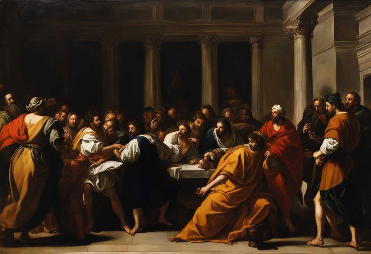 Dramatic-scene-Pharisees-and-Sadducees-clash-in-heated-debate-under-intense-lighting-frozen-in-ten_qbfe