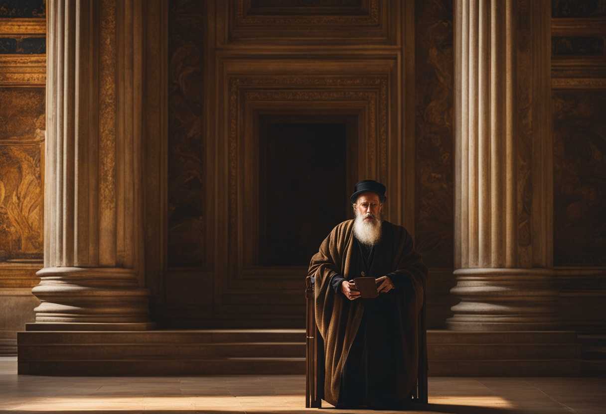 Jewish-worshipper-in-temple-surrounded-by-urgent-yet-serene-expressions-bathed-in-peaceful-light_ojxg