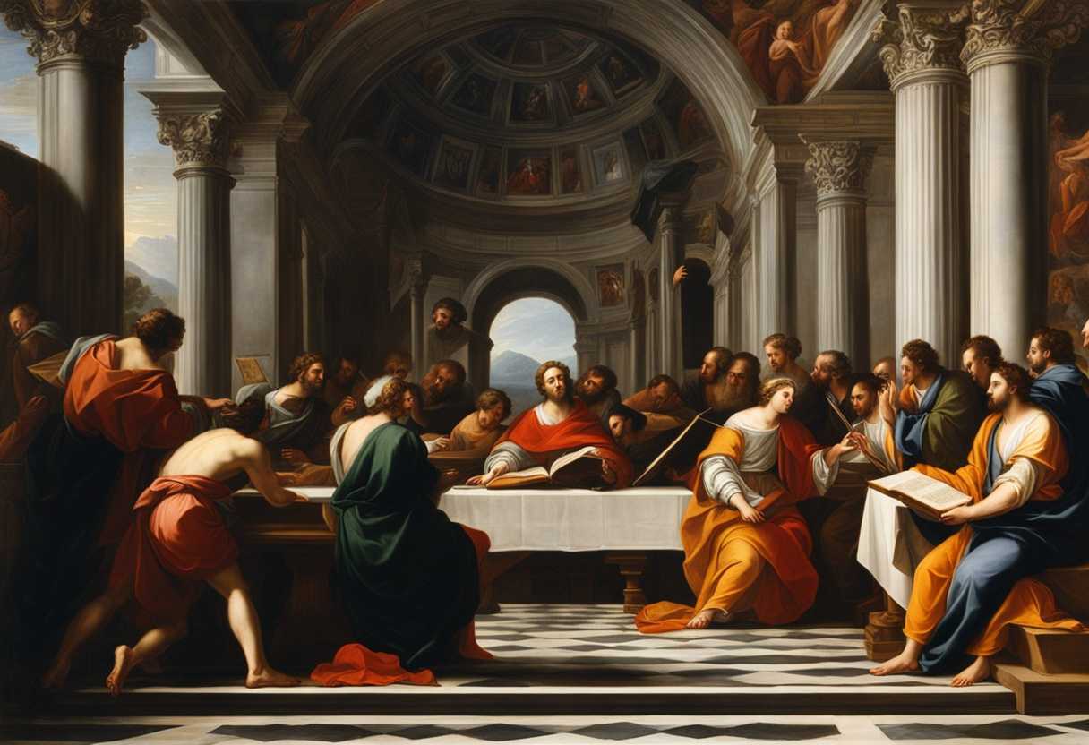 Apostles-teaching-in-a-solemnly-lit-room-surrounded-by-awe-inspiring-wonders-and-signs_zbdt