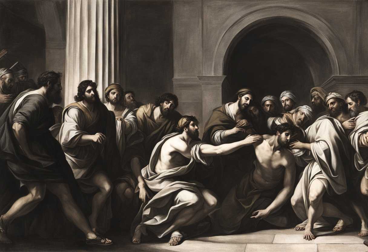 Ananias-and-young-men-share-a-solemn-emotional-moment-of-passing-in-dim-powerful-atmosphere_tqan