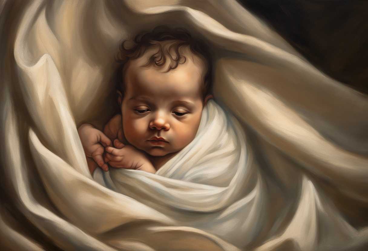 Infant-Moses-swaddled-in-cloth-serene-under-soft-light-shadows-of-ancient-Egypt-surrounding-him_dmak