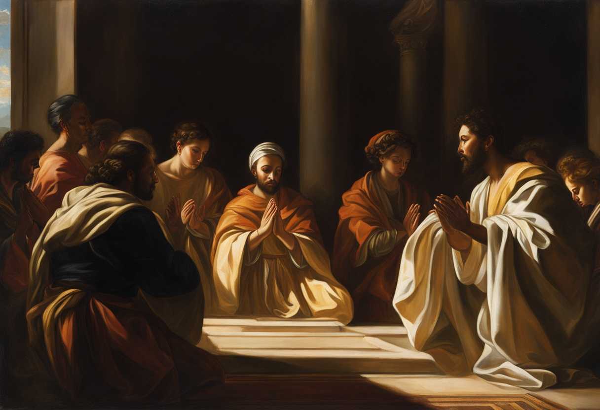 A-diverse-group-of-individuals-in-prayer-bathed-in-sunlight-embodying-unity-and-spirituality_xbez