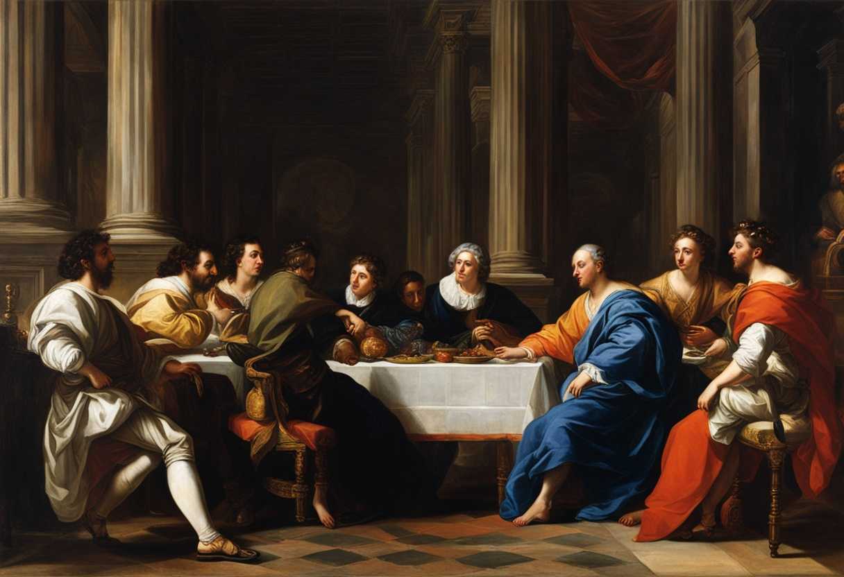 Prominent-men-in-opulent-luxury-feasting-and-reveling-unaware-of-impending-downfall-and-exile_rnbx