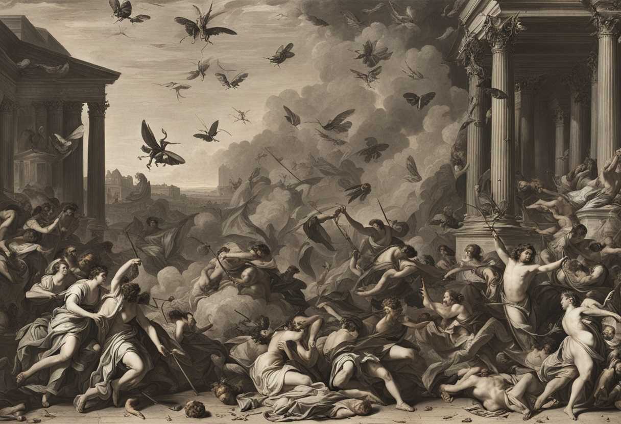 A-chaotic-scene-of-locusts-fire-and-a-plumb-line-symbolizing-divine-judgment-and-impending-doom_ikek