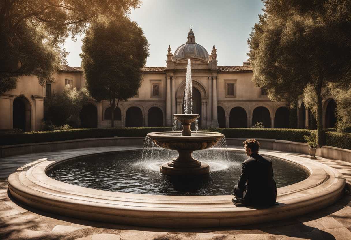 A-person-sits-by-a-serene-fountain-seeking-wisdom-in-a-tranquil-and-introspective-setting_hhne