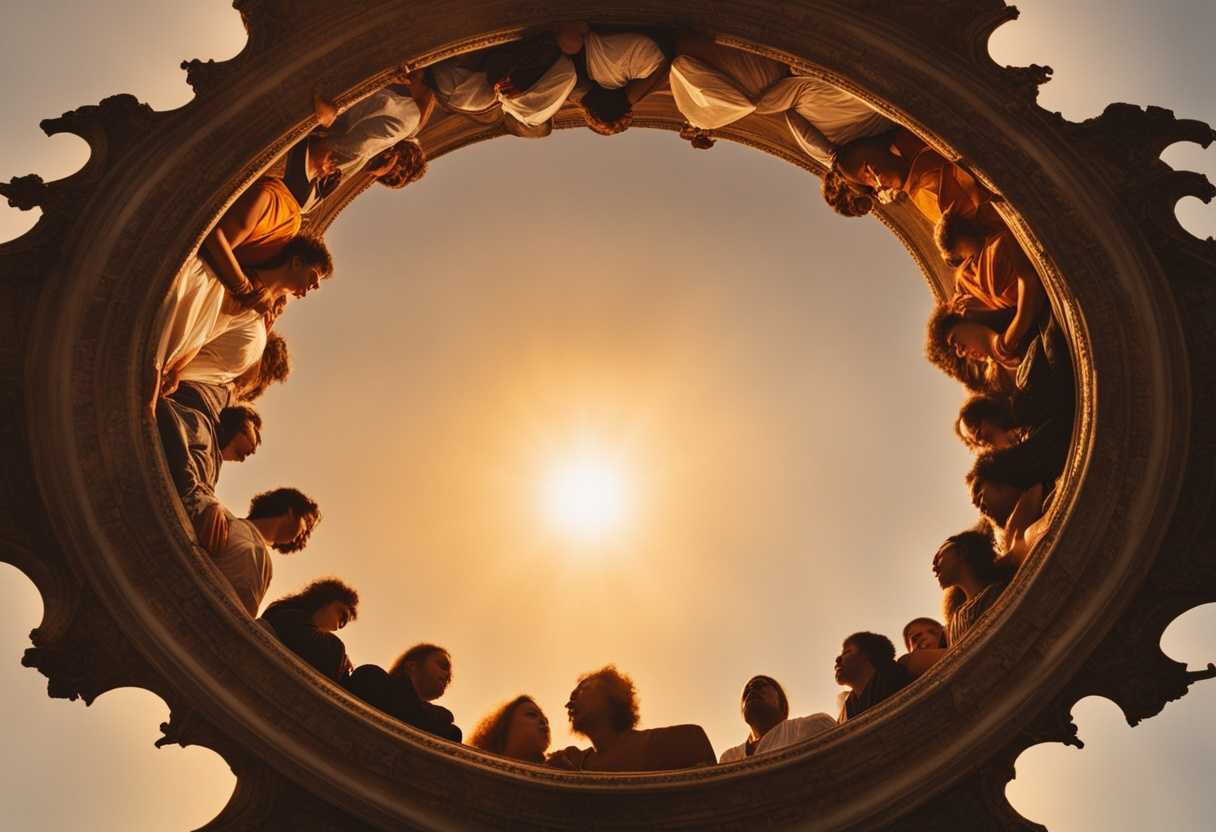 People-in-a-circle-at-sunset-eyes-closed-in-unity-feeling-spiritual-connection-and-peace_wvfl