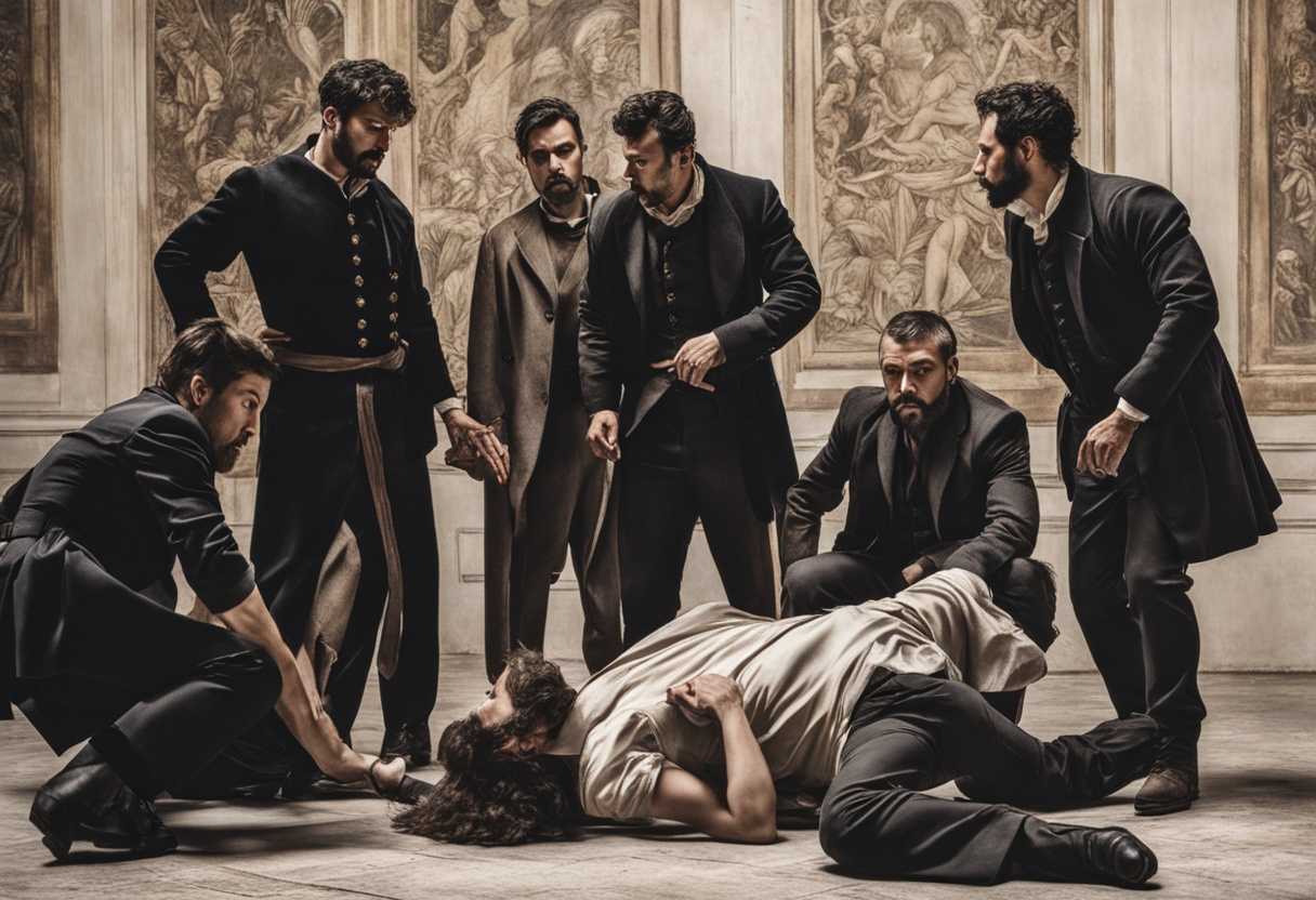 Intense-interrogation-scene-group-scrutinizes-suspect-tension-in-the-air-compelling-drama-unfolds_zcty