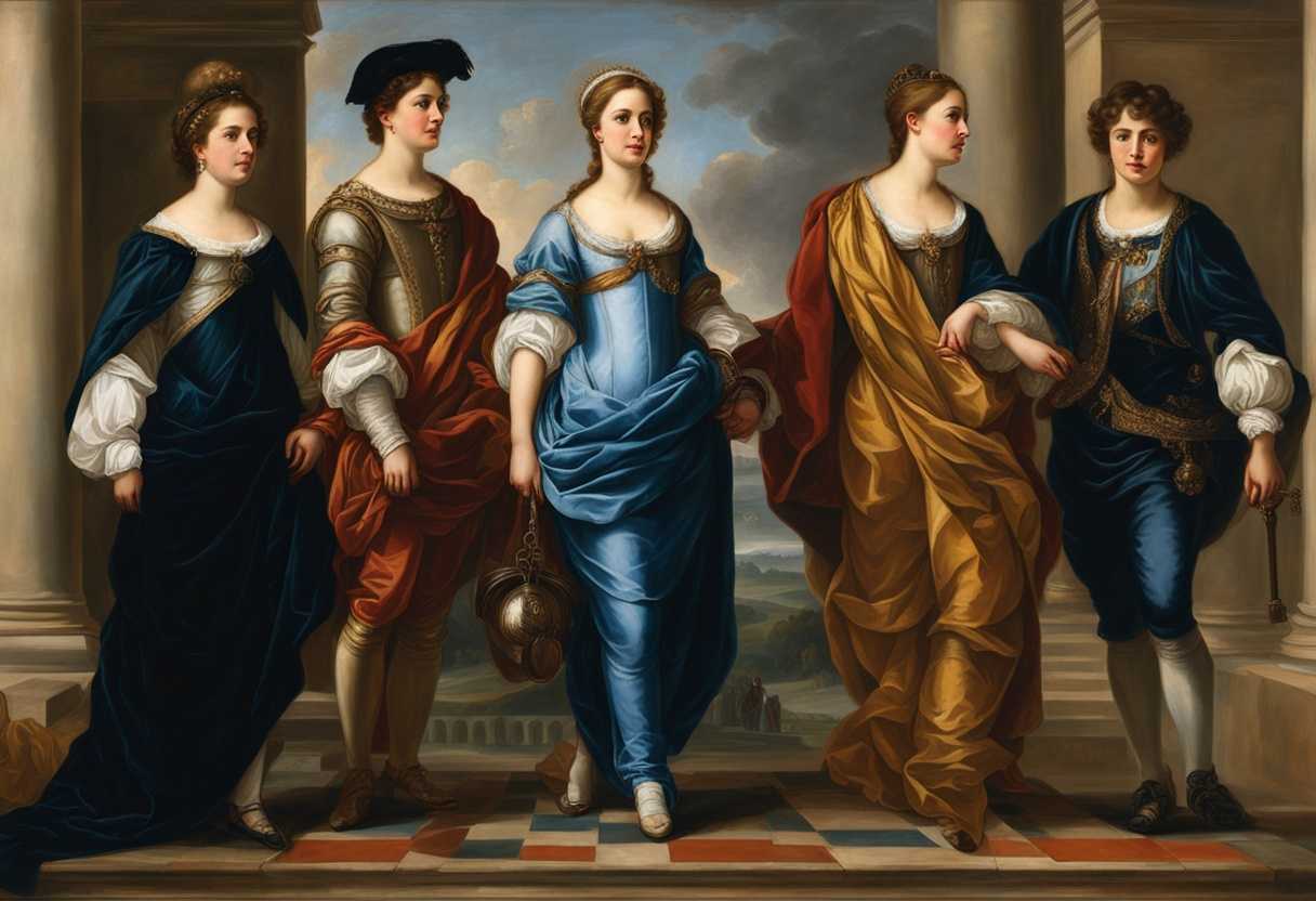 Four-royal-siblings-stand-together-ready-to-conquer-obstacles-and-embark-on-a-journey_wtly