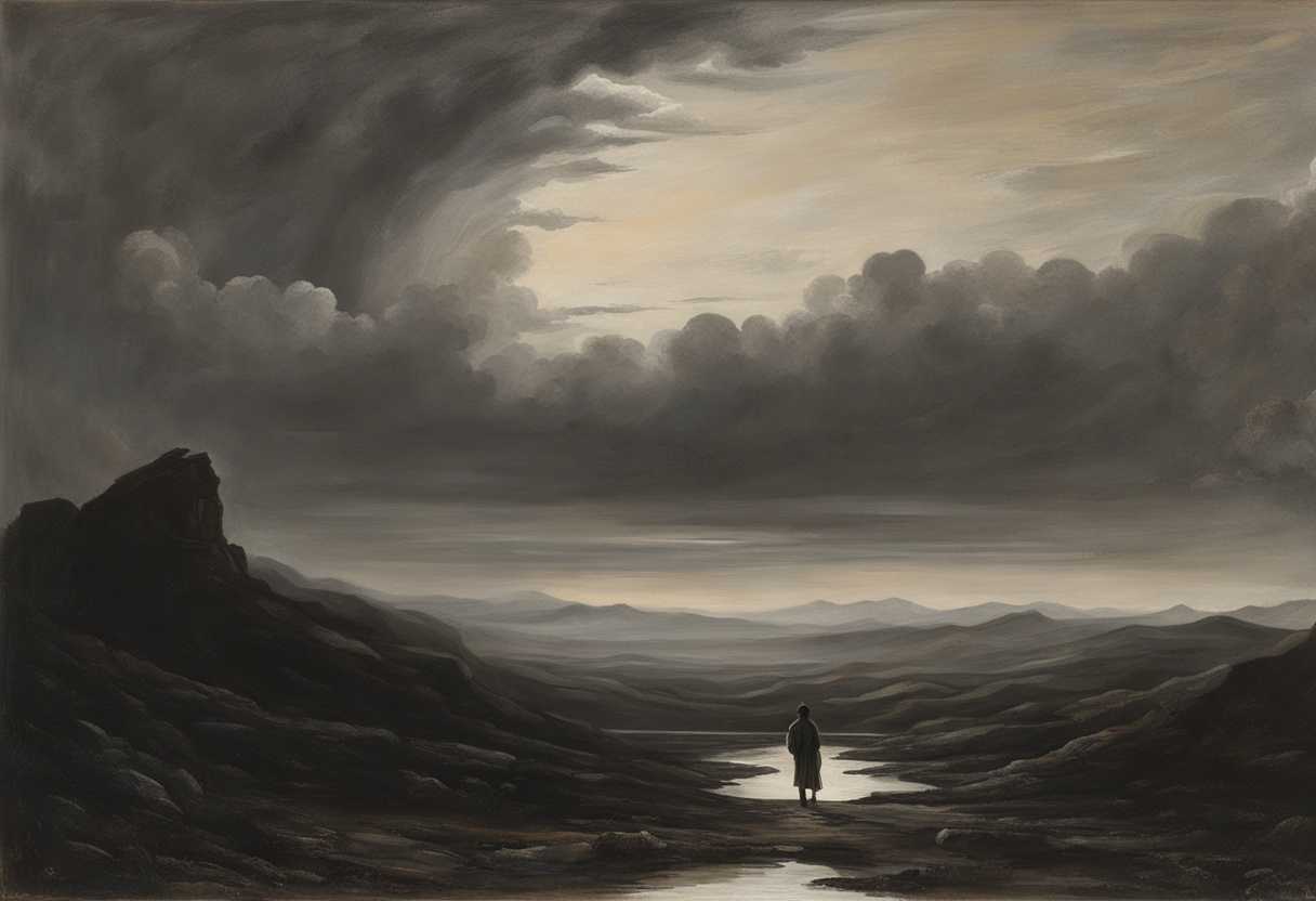 A-solitary-figure-in-a-barren-landscape-at-dusk-embodying-isolation-and-inner-turmoil_ejxe