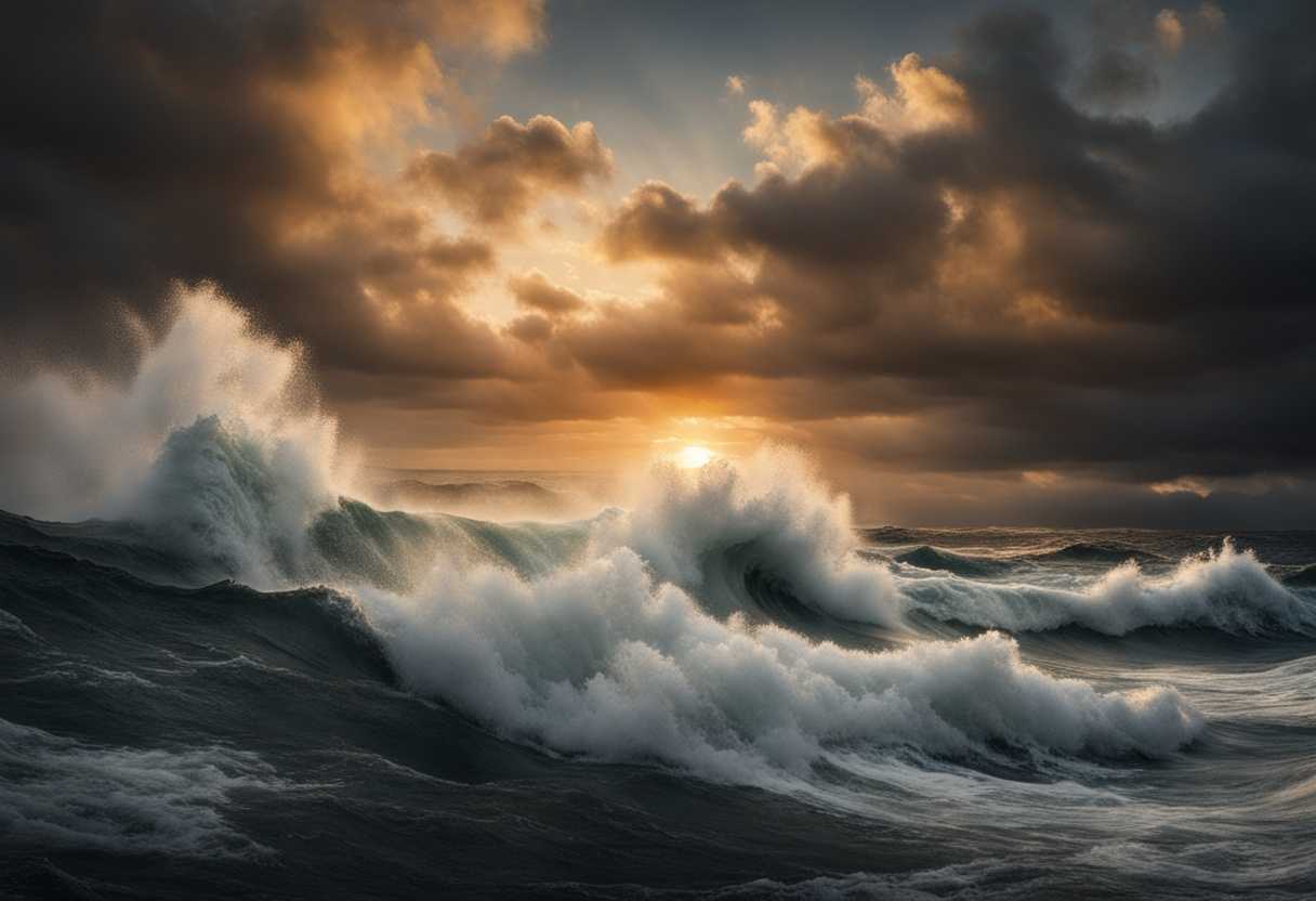 Dramatic-scene-Four-winds-clash-at-sea-frozen-waves-under-setting-sun-raw-nature's-power_gisv