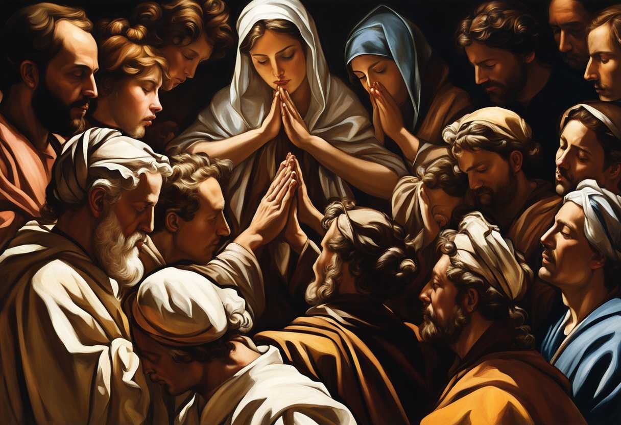 People-in-prayer-circle-heads-bowed-hands-clasped-light-through-stained-glass-unity-and-faith_oqtw