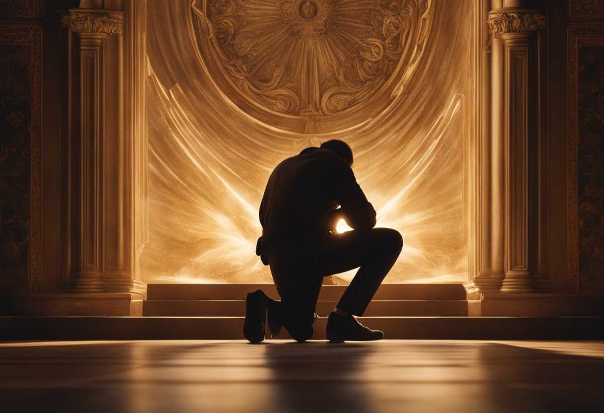 A-person-kneels-in-prayer-before-a-glowing-religious-symbol-surrounded-by-warm-serene-light_ixko