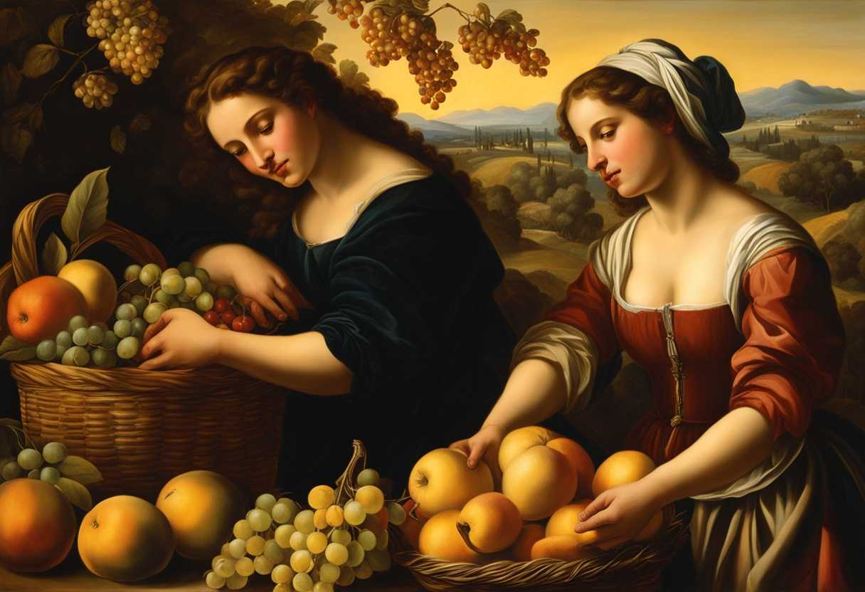 Farmers-proudly-display-abundant-harvest-under-golden-sunlight-cradling-vibrant-fruits-contented-s_zriu